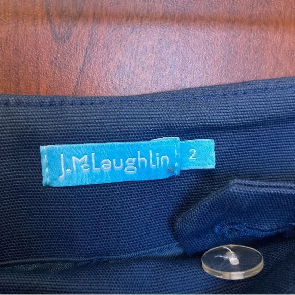 J MCLAUGHLIN Navy Cotton Pants Size 2 - Picture 4 of 8